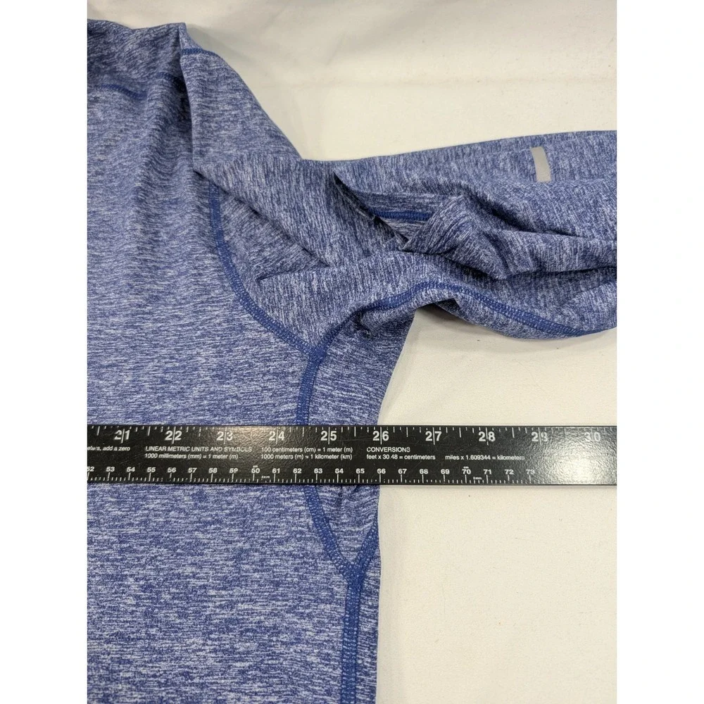 Nike Dri-FIT Running 1/4 Zip Pullover Blue Heather Men's 2XL Wicking